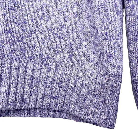 J. CREW NEW Puff Sleeve Crew Neck Sweater Size Medium in Lilac Ivory - Picture 9 of 15